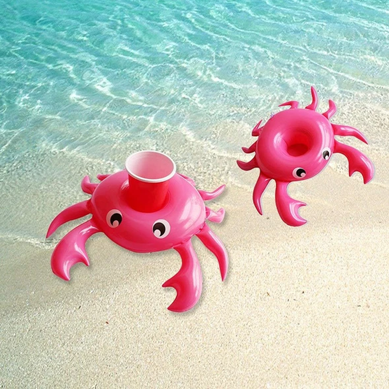 The Pink Crab Floating Drink Holder 10 Pack Giant Pool Float