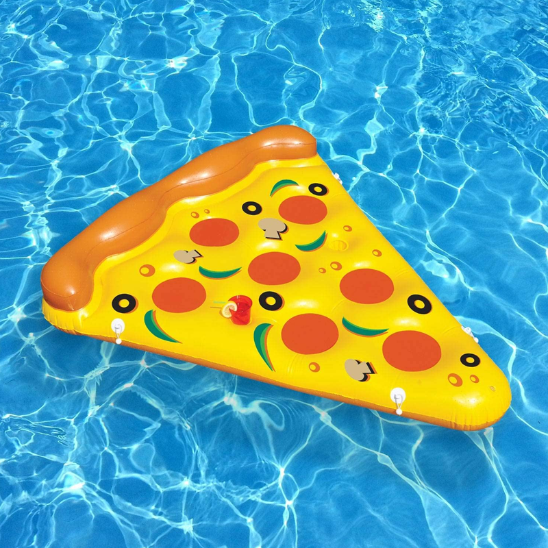 Giant pizza pool store float